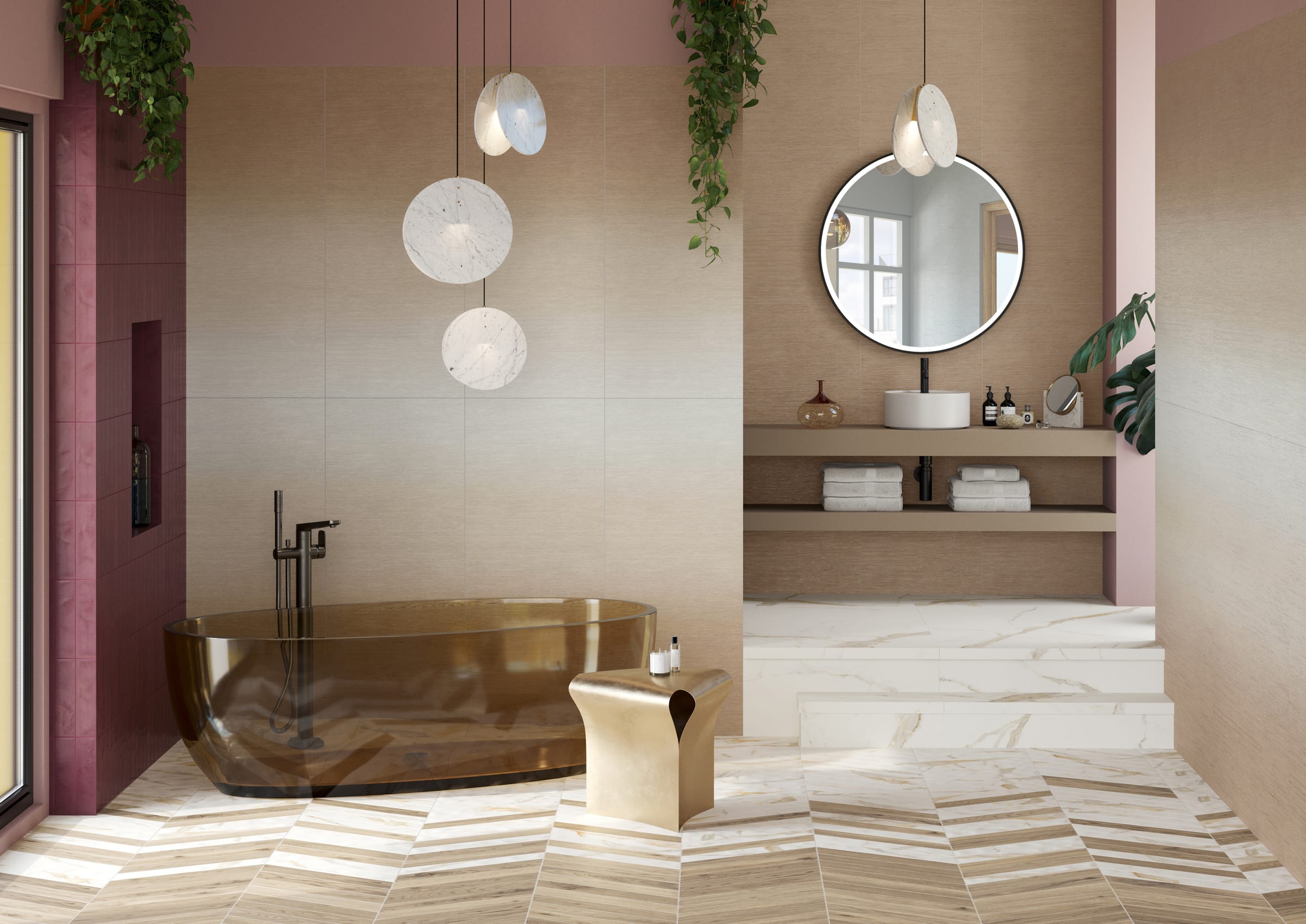 Iridea Degradé Canella 50 × 120 / Iridea Caramel 50 × 120