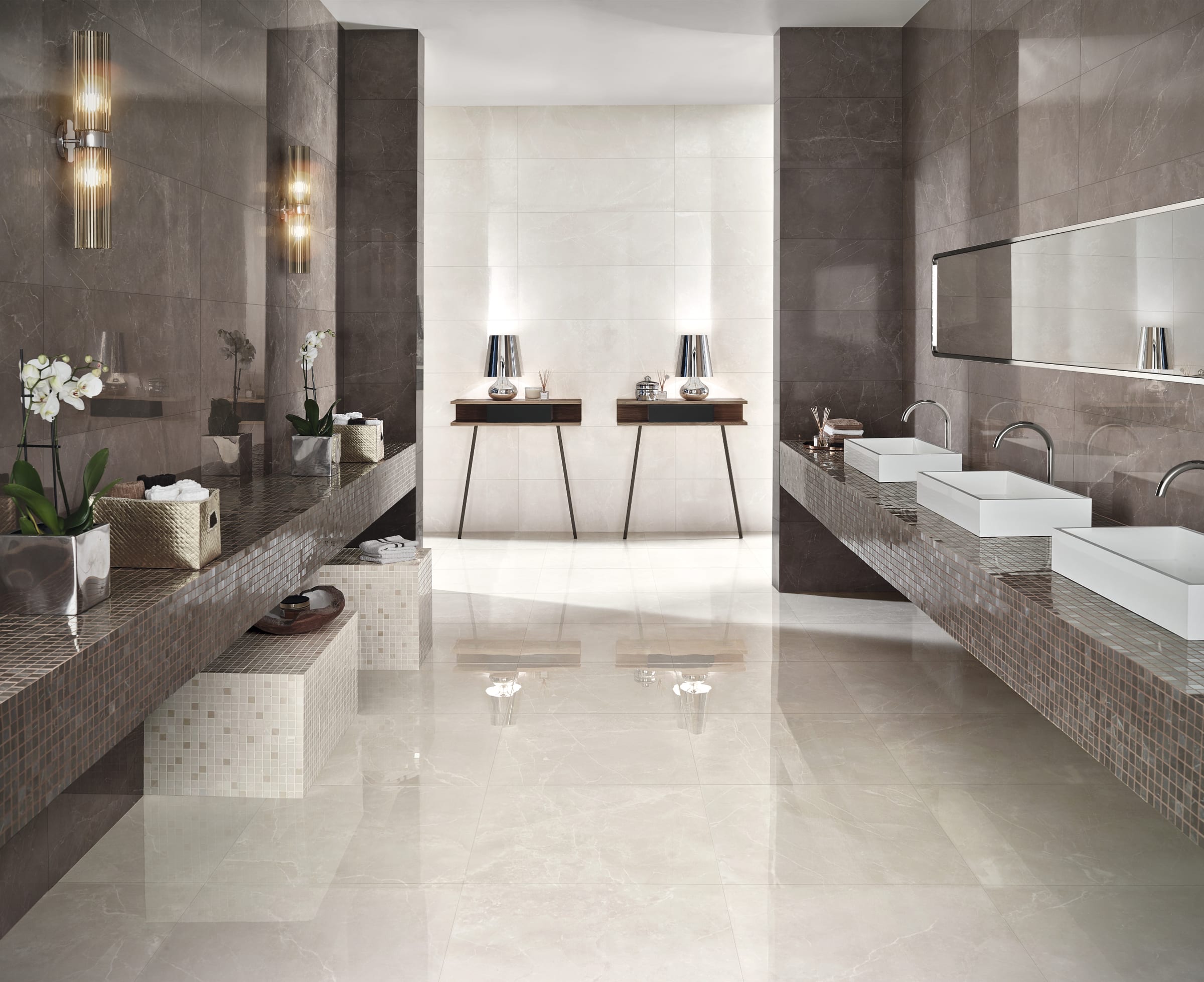 Marble Shine Cream 45 × 119 / Marble Shine Tortora 45 × 120